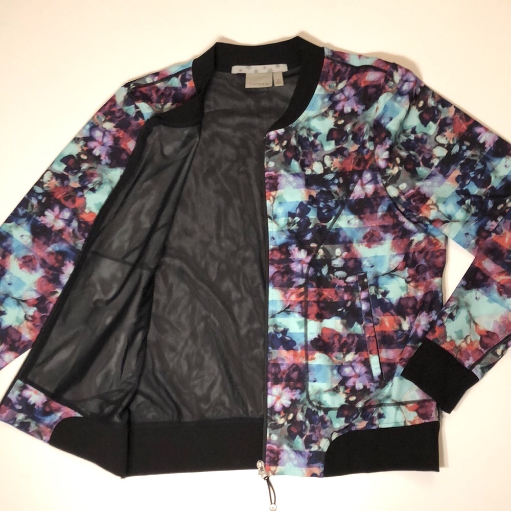 XL Athleta Jacket, Green/Pink/Purple Multi